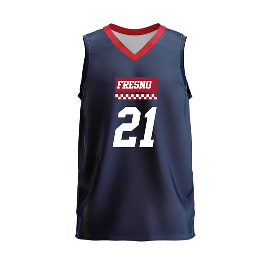 Fresno State - NCAA Women's Volleyball : Kiley Devery - Navy Volleyball Jersey-0