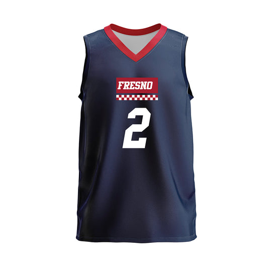Fresno State - NCAA Women's Volleyball : Isabel Smart - Navy Volleyball Jersey-0