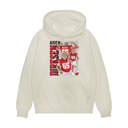 Wisconsin - NCAA Football : - Collage Premium Hooded Sweatshirt-0