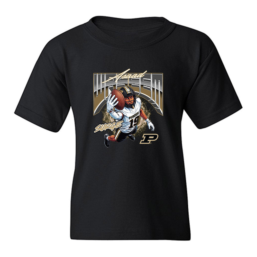 Purdue - NCAA Football : Asaad Waseem - Caricature Youth T-Shirt-0