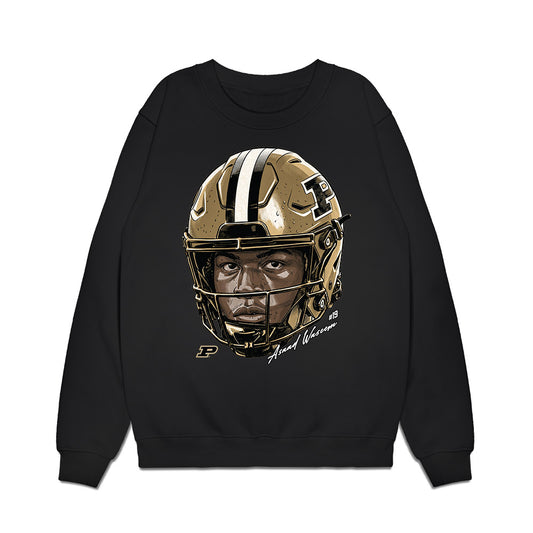 Purdue - NCAA Football : Asaad Waseem - Graphic Premium Crewneck Sweatshirt-0
