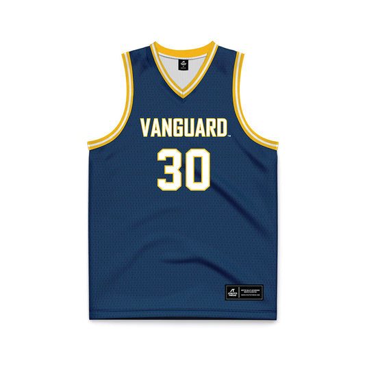 Vanguard - NCAA Men's Basketball : Ricky Borba III - Navy Basketball Jersey-0