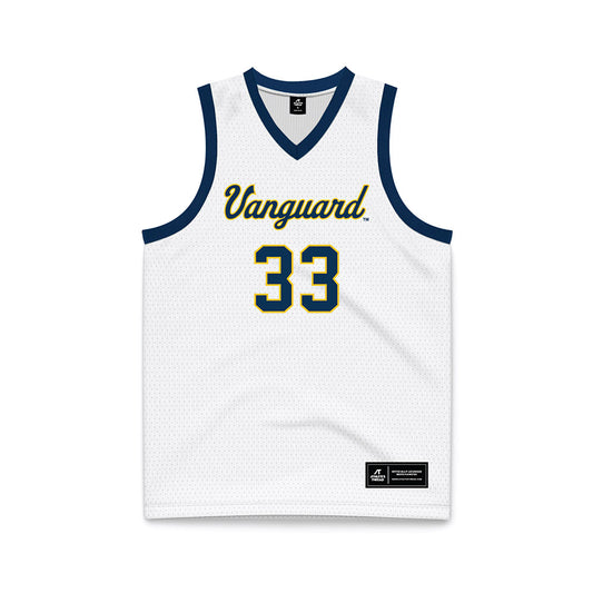 Vanguard - NCAA Women's Basketball : Ava Gomez - White Basketball Jersey-0