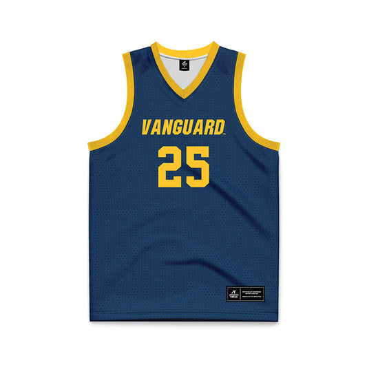 Vanguard - NCAA Women's Basketball : Reese Crabtree - Navy Basketball Jersey-0