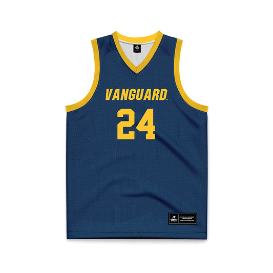 Vanguard - NCAA Women's Basketball : Natalie Scherzer - Navy Basketball Jersey-0