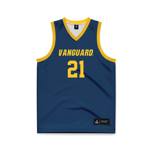 Vanguard - NCAA Women's Basketball : Ashlin Crabtree - Navy Basketball Jersey-0