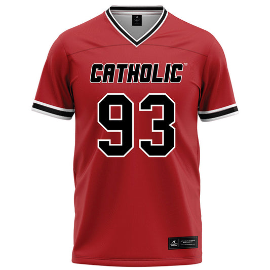 Catholic - NCAA Football : Diego Paredes - Red Football Jersey-0