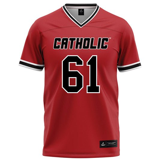 Catholic - NCAA Football : Declan Foran - Red Football Jersey-0