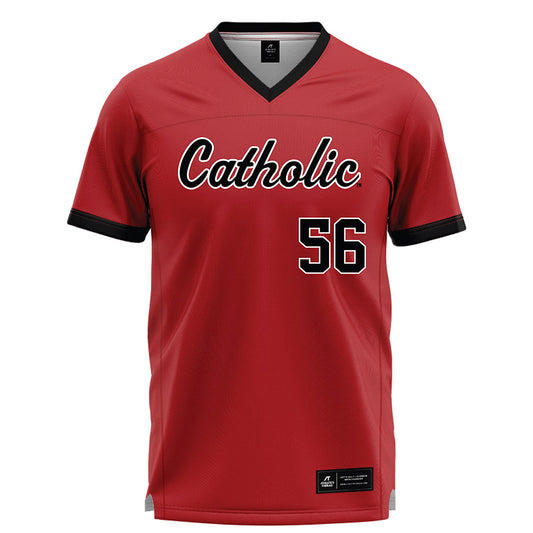 Catholic - NCAA Football : Joshua Hunt - Red Lacrosse Jersey-0