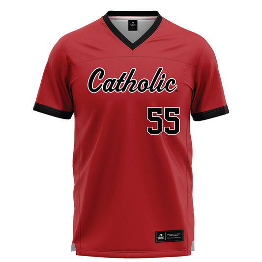 Catholic - NCAA Football : Sean Eiffe - Red Lacrosse Jersey-0
