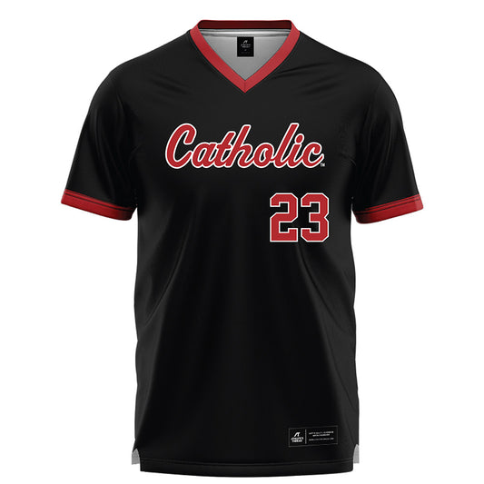 Catholic - NCAA Football : Jsai Smith - Black Lacrosse Jersey-0