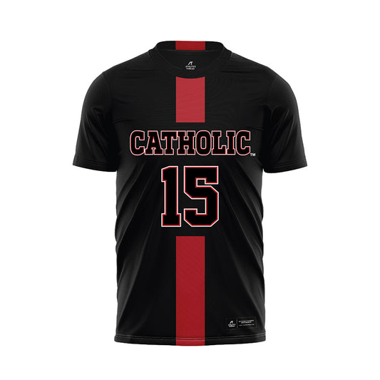 Catholic - NCAA Men's Soccer : Carson Shamoo - Black Soccer Jersey-0
