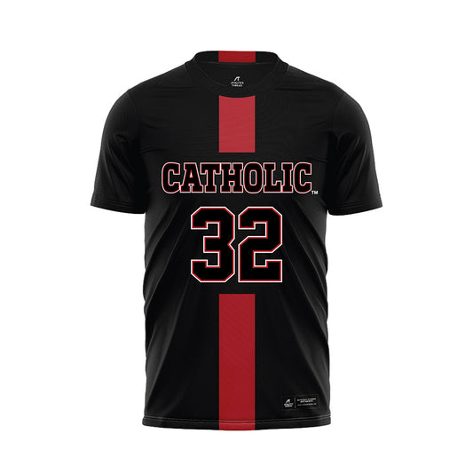 Catholic - NCAA Men's Soccer : Maria Fernanda Fernandez - Black Soccer Jersey-0
