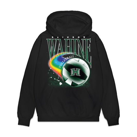 Hawaii - NCAA Women's Volleyball : Kahea Moriwaki - Vintage Shersey Premium Hooded Sweatshirt-0