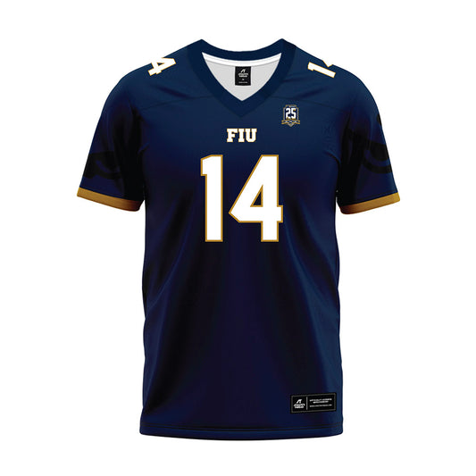 FIU - NCAA Football : Robert Williams - Navy Premium Football Jersey-0