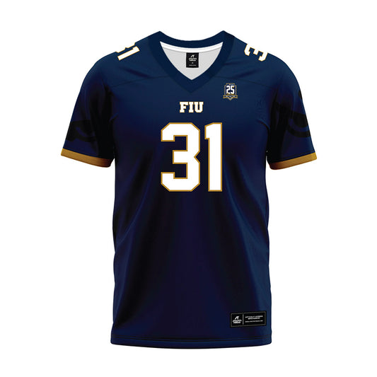 FIU - NCAA Football : Demitris Mincey - Navy Premium Football Jersey-0
