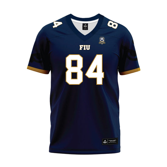 FIU - NCAA Football : Barrett Schulz - Navy Premium Football Jersey-0