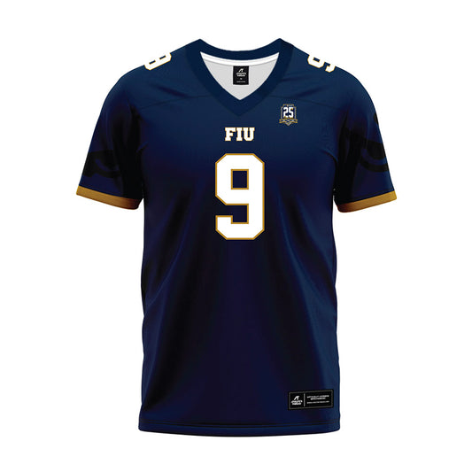FIU - NCAA Football : Josiah Taylor - Navy Premium Football Jersey-0