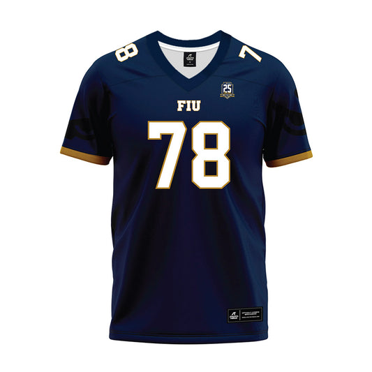 FIU - NCAA Football : Nick Molina - Navy Premium Football Jersey-0
