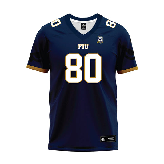 FIU - NCAA Football : Dylan Herman - Navy Premium Football Jersey-0