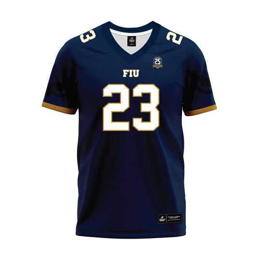 FIU - NCAA Football : Trey Whirley - Navy Premium Football Jersey-0