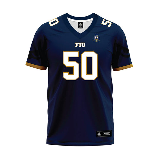 FIU - NCAA Football : Jeremy Smith - Navy Premium Football Jersey-0