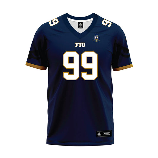 FIU - NCAA Football : Germaine Carter - Navy Premium Football Jersey-0