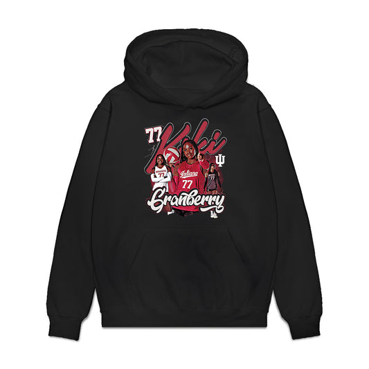 Indiana - NCAA Womens Volleyball : Kiki Granberry - Collage Premium Hooded Sweatshirt-0