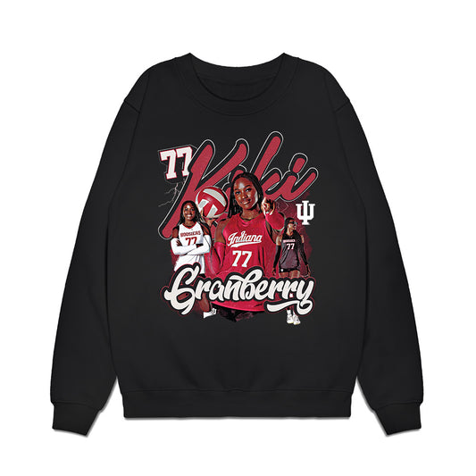 Indiana - NCAA Womens Volleyball : Kiki Granberry - Collage Premium Crewneck Sweatshirt-0