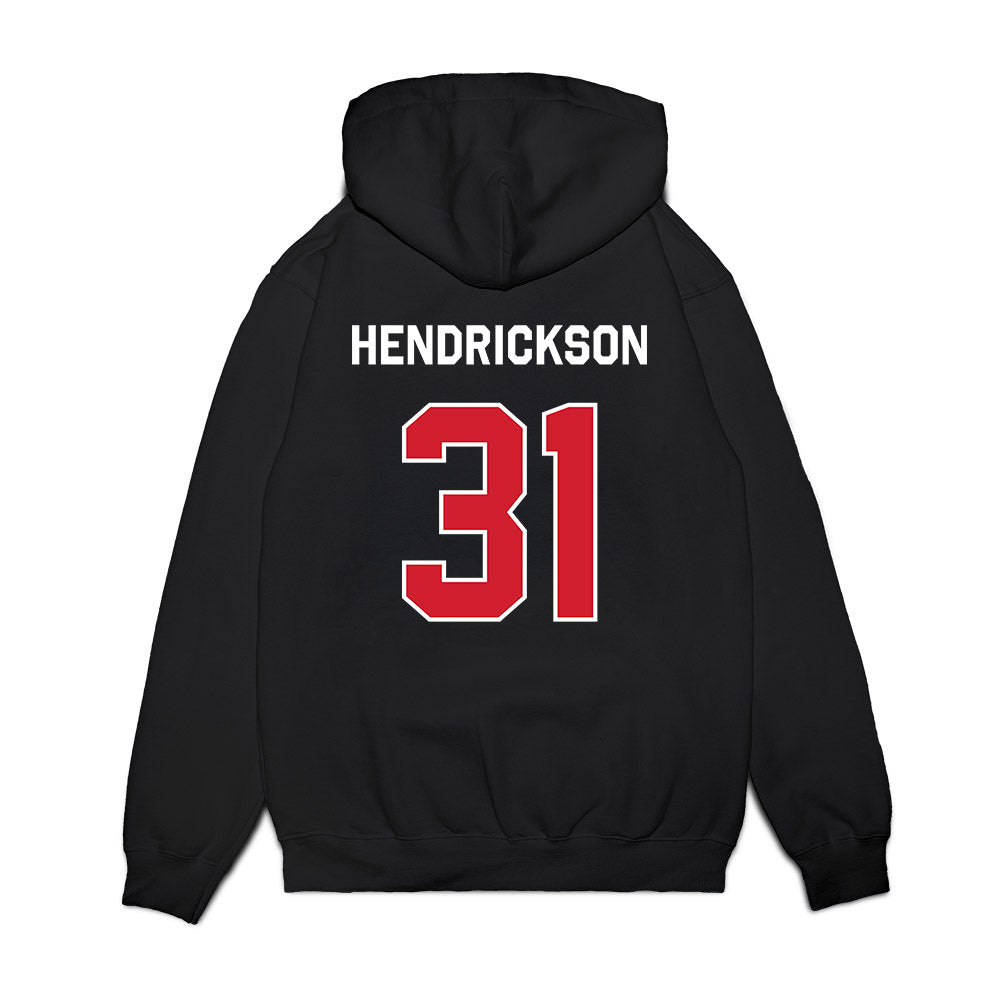 Boston College - NCAA Baseball : Carter Hendrickson - Graphic Premium Hooded Sweatshirt-1