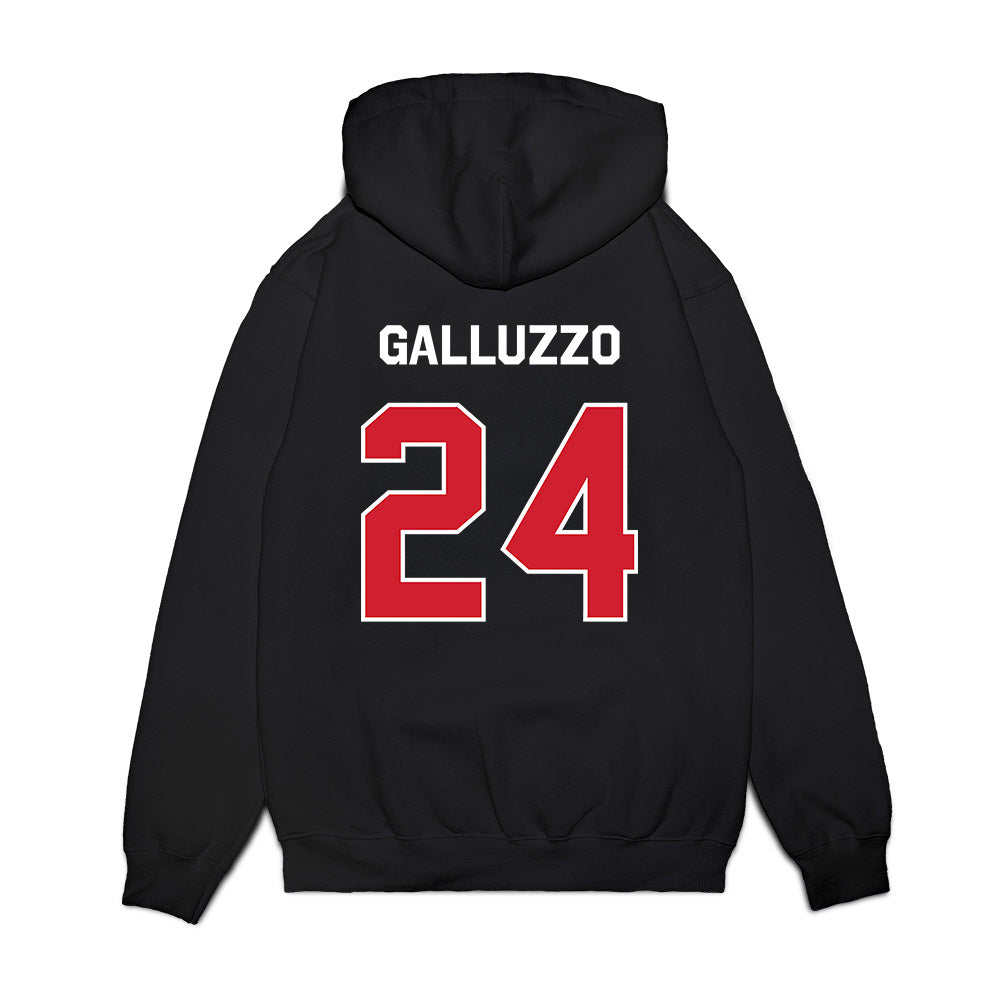 Boston College - NCAA Men's Soccer : Devon Galluzzo - Graphic Premium Hooded Sweatshirt-1