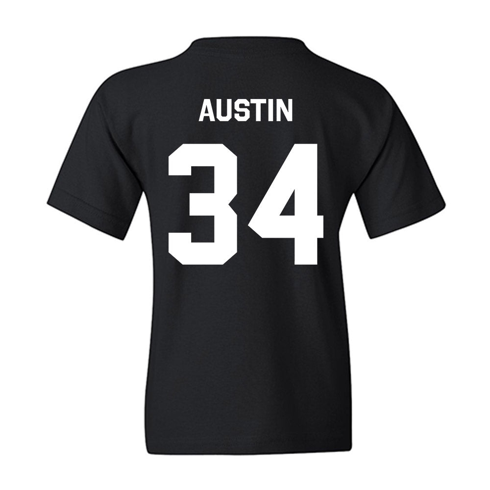 Oklahoma State - NCAA Softball : Jayelle Austin - Stripe the Stadium Youth T-Shirt-1