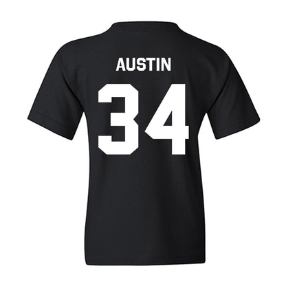 Oklahoma State - NCAA Softball : Jayelle Austin - Stripe the Stadium Youth T-Shirt-1