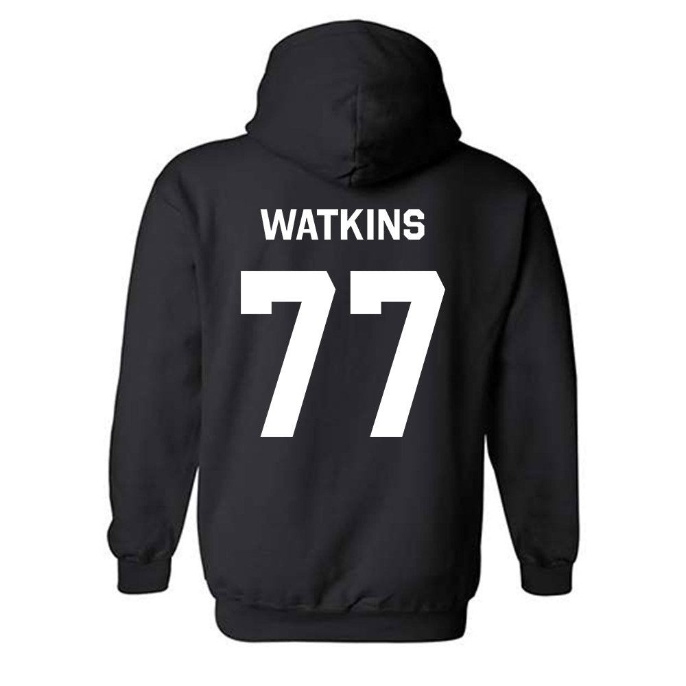 Oklahoma State - NCAA Baseball : Hunter Watkins - Stripe the Stadium Hooded Sweatshirt-1