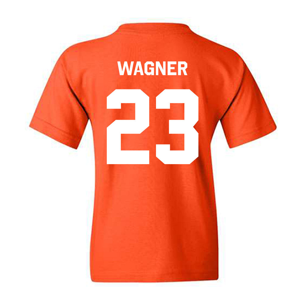 Oklahoma State - NCAA Women's Soccer : Aubrey Wagner - Stripe the Stadium Youth T-Shirt-1