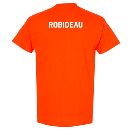Oklahoma State - NCAA Wrestling : Landon Robideau - Stripe the Stadium T-Shirt-1