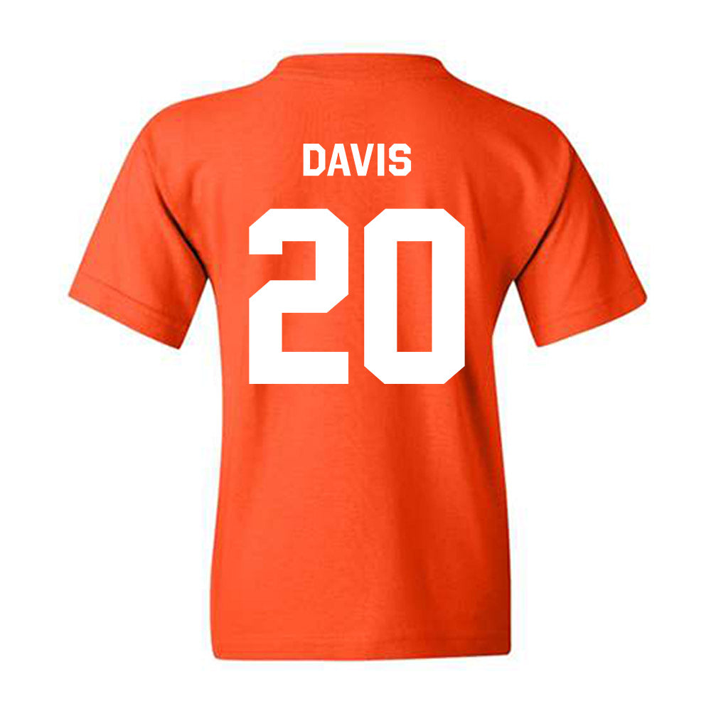 Oklahoma State - NCAA Football : Taurean Davis - Stripe the Stadium Youth T-Shirt-1