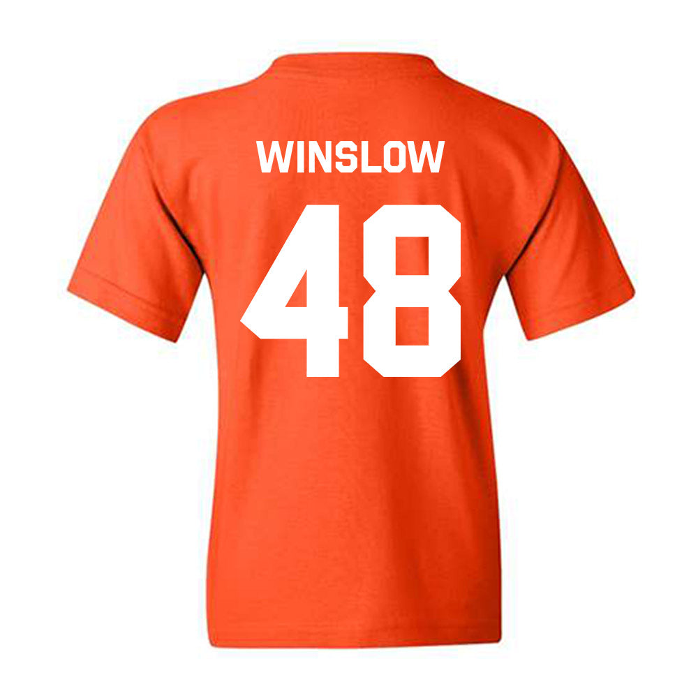 Oklahoma State - NCAA Baseball : Drew Winslow - Stripe the Stadium Youth T-Shirt-1
