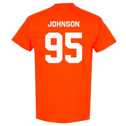 Oklahoma State - NCAA Football : Jaleel Johnson - Stripe the Stadium T-Shirt-1