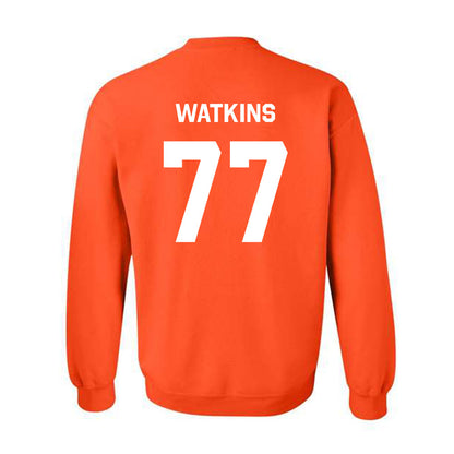 Oklahoma State - NCAA Baseball : Hunter Watkins - Stripe the Stadium Crewneck Sweatshirt-1