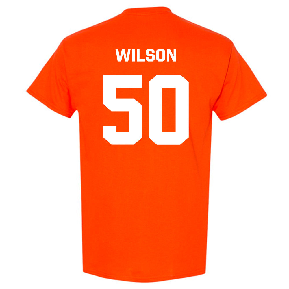 Oklahoma State - NCAA Football : Gunnar Wilson - Stripe the Stadium T-Shirt-1