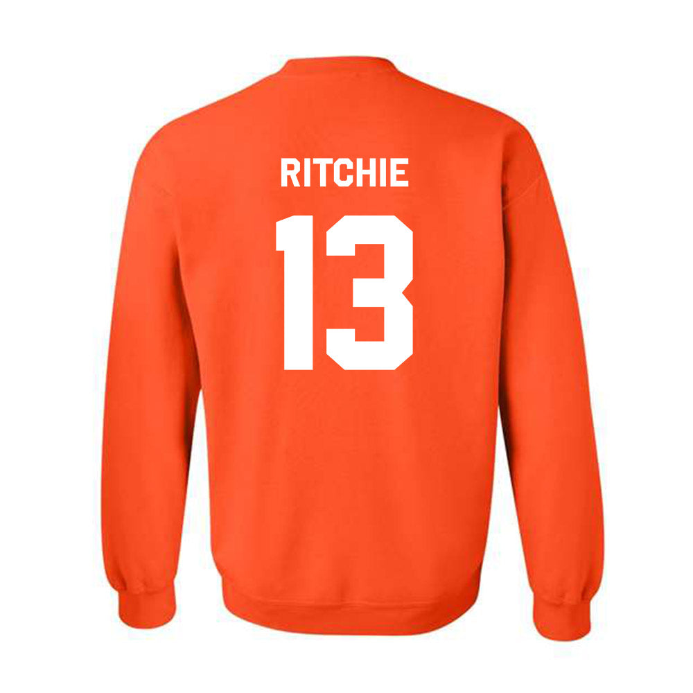 Oklahoma State - NCAA Baseball : Kollin Ritchie - Stripe the Stadium Crewneck Sweatshirt-1