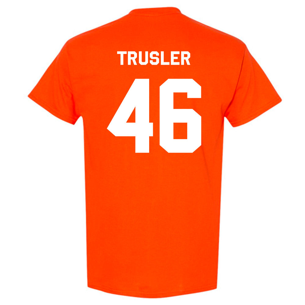 Oklahoma State - NCAA Football : Hunter Trusler - Stripe the Stadium T-Shirt-1