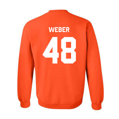 Oklahoma State - NCAA Baseball : Aaron Weber - Stripe the Stadium Crewneck Sweatshirt-1