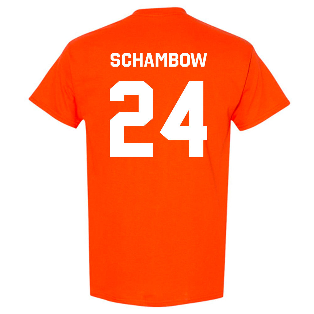 Oklahoma State - NCAA Baseball : Quinn Schambow - Stripe the Stadium T-Shirt-1