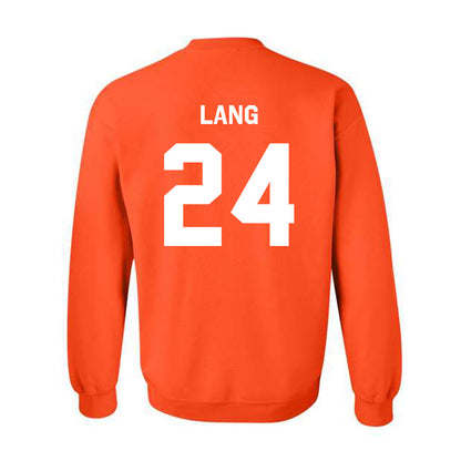 Oklahoma State - NCAA Women's Soccer : Addy Lang - Stripe the Stadium Crewneck Sweatshirt-1