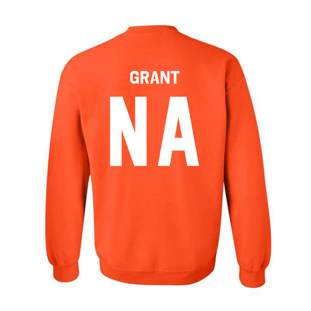 Oklahoma State - NCAA Women's Track & Field : Isis Grant - Stripe the Stadium Crewneck Sweatshirt-1