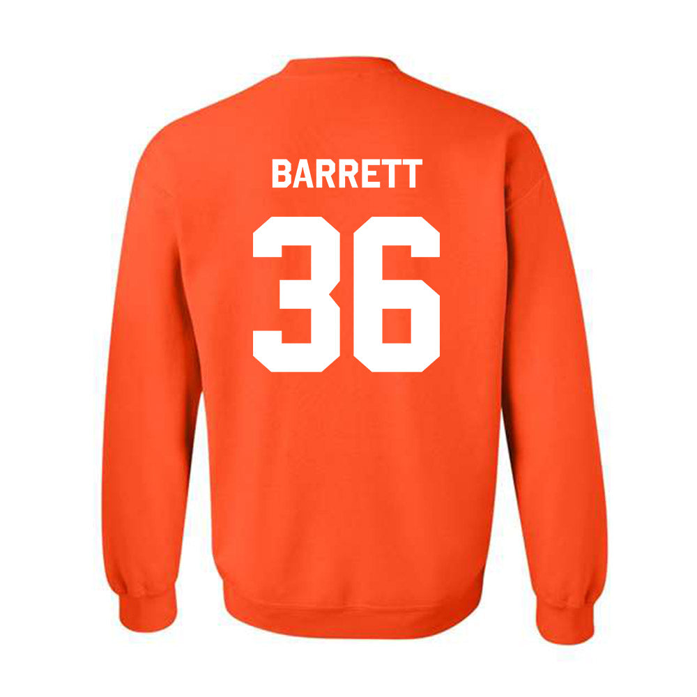 Oklahoma State - NCAA Baseball : Hudson Barrett - Stripe the Stadium Crewneck Sweatshirt-1