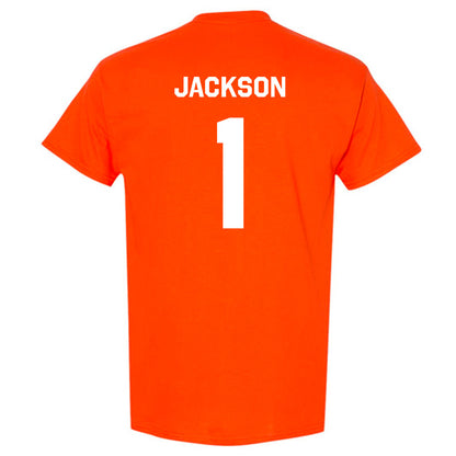 Oklahoma State - NCAA Football : Evan Jackson - Stripe the Stadium T-Shirt-1