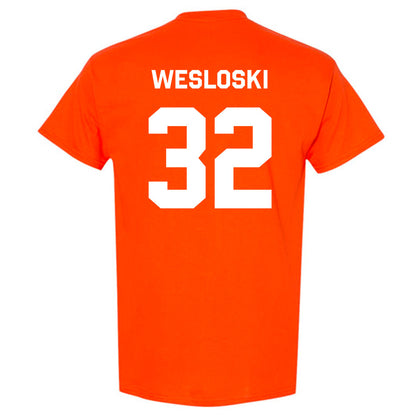 Oklahoma State - NCAA Football : Ethan Wesloski - Stripe the Stadium T-Shirt-1